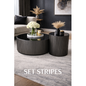 Σετ στρογγυλά τραπεζάκια σαλονιού Stripes