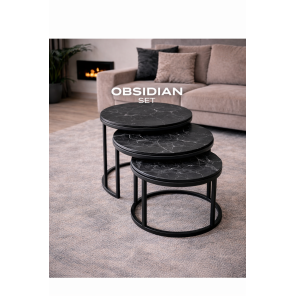 Σετ τραπεζάκια σαλονιού Obsidian