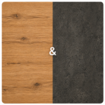 Natural Rustic Oak & Dark Grey Concrete