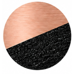 CBL-RGB - Crushed black & Rose gold bright PVD (Ανάγλυφο μαύρο & Ροζ χρυσό PVD)